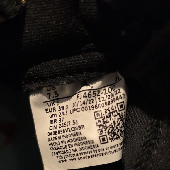 Nike Women's Metallic Air Jordan Silver and Gray High-Top Sneakers - Picture 2 of 8